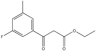Ethyl 3-(3-fluoro-5-methylphenyl)-3-oxopropanoate Structural
