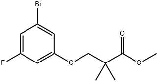 Methyl 3-(3-bromo-5-fluorophenoxy)-2,2-dimethylpropanoate Structural