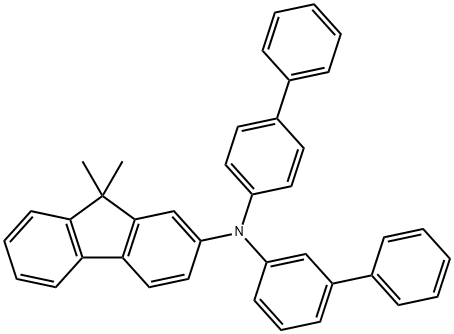N-[1,1'-Biphenyl]-3-yl-N-[1,1'-biphenyl]-4-yl-9,9-dimethyl-9H-fluoren-2-amine Structural