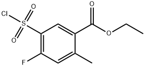 ethyl 5-(chlorosulfonyl)-4-fluoro-2-methylbenzoate Structural