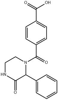 Benzoic acid, 4-[(3-oxo-2-phenyl-1-piperazinyl)carbonyl]- Structural