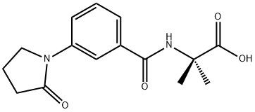 Alanine, 2-methyl-N-[3-(2-oxo-1-pyrrolidinyl)benzoyl]- Structural