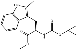 D-Tryptophan, N-[(1,1-dimethylethoxy)carbonyl]-2-methyl-, methyl ester Structural