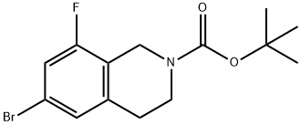 TERT-BUTYL 6-BROMO-8-FLUORO-1,2,3,4-TETRAHYDROISOQUINOLINE-2-CARBOXYLATE Structural