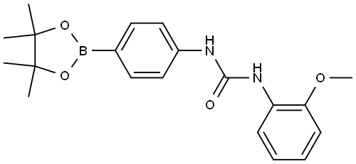Urea, N-(2-methoxyphenyl)-N'-[4-(4,4,5,5-tetramethyl-1,3,2-dioxaborolan-2-yl)phenyl]- Structural