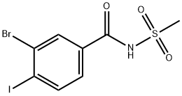 N-(3-Bromo-4-iodobenzoyl)-methanesulfonamide Structural