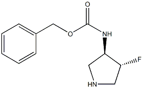 benzyl ((3R,4R)-4-fluoropyrrolidin-3-yl)carbamate Structural