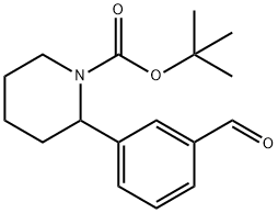 tert-butyl 2-(3-formylphenyl)piperidine-1-carboxylate Structural