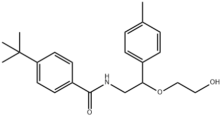 Benzamide, 4-(1,1-dimethylethyl)-N-[2-(2-hydroxyethoxy)-2-(4-methylphenyl)ethyl]- Structural