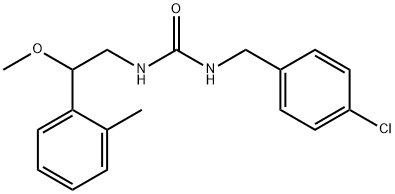 Urea, N-[(4-chlorophenyl)methyl]-N'-[2-methoxy-2-(2-methylphenyl)ethyl]- Structural