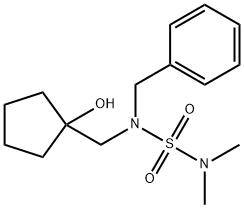 Sulfamide, N-[(1-hydroxycyclopentyl)methyl]-N',N'-dimethyl-N-(phenylmethyl)- Structural