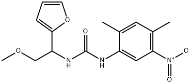 Urea, N-(2,4-dimethyl-5-nitrophenyl)-N'-[1-(2-furanyl)-2-methoxyethyl]- Structural