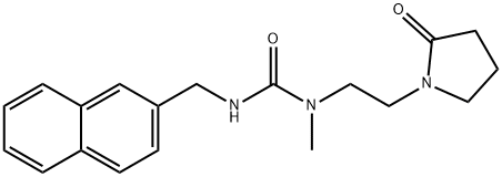 Urea, N-methyl-N'-(2-naphthalenylmethyl)-N-[2-(2-oxo-1-pyrrolidinyl)ethyl]- Structural