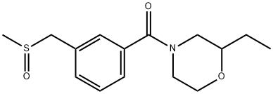 Methanone, (2-ethyl-4-morpholinyl)[3-[(methylsulfinyl)methyl]phenyl]- Structural
