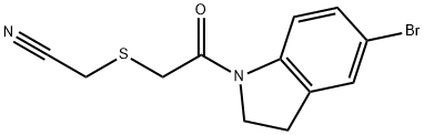 Acetonitrile, 2-[[2-(5-bromo-2,3-dihydro-1H-indol-1-yl)-2-oxoethyl]thio]- Structural