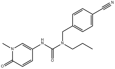 Urea, N-[(4-cyanophenyl)methyl]-N'-(1,6-dihydro-1-methyl-6-oxo-3-pyridinyl)-N-propyl- Structural