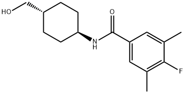 Benzamide, 4-fluoro-N-[trans-4-(hydroxymethyl)cyclohexyl]-3,5-dimethyl- Structural