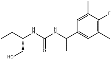 Urea, N-[1-(4-fluoro-3,5-dimethylphenyl)ethyl]-N'-[(1S)-1-(hydroxymethyl)propyl]- Structural