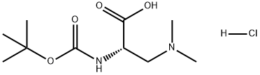 Alanine, 3-(dimethylamino)-N-[(1,1-dimethylethoxy)carbonyl]-, hydrochloride (1:1) Structural