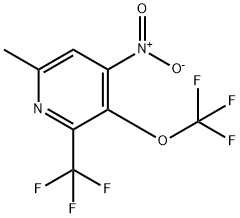 Pyridine, 6-methyl-4-nitro-3-(trifluoromethoxy)-2-(trifluoromethyl)- Structural