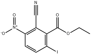 Benzoic acid, 2-cyano-6-iodo-3-nitro-, ethyl ester Structural