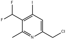 Pyridine, 6-(chloromethyl)-3-(difluoromethyl)-4-iodo-2-methyl- Structural