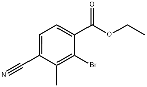 Ethyl 2-bromo-4-cyano-3-methylbenzoate Structural