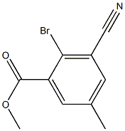 Methyl 2-bromo-3-cyano-5-methylbenzoate Structural