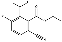 Ethyl 3-bromo-6-cyano-2-(difluoromethyl)benzoate Structural