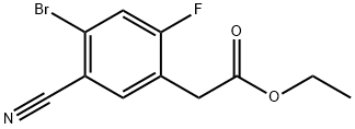Ethyl 4-bromo-5-cyano-2-fluorophenylacetate Structural