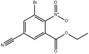 Ethyl 3-bromo-5-cyano-2-nitrobenzoate Structural