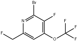 Pyridine, 2-bromo-3-fluoro-6-(fluoromethyl)-4-(trifluoromethoxy)- Structural