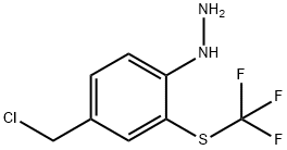 Hydrazine, [4-(chloromethyl)-2-[(trifluoromethyl)thio]phenyl]- Structural