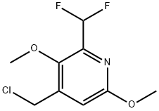 Pyridine, 4-(chloromethyl)-2-(difluoromethyl)-3,6-dimethoxy- Structural
