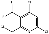 Pyridine, 4,6-dichloro-2-(chloromethyl)-3-(difluoromethyl)- Structural