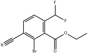 Ethyl 2-bromo-3-cyano-6-(difluoromethyl)benzoate Structural