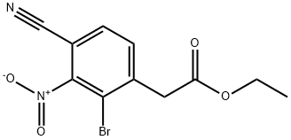 Ethyl 2-bromo-4-cyano-3-nitrophenylacetate Structural