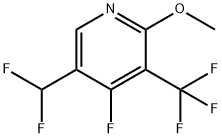 Pyridine, 5-(difluoromethyl)-4-fluoro-2-methoxy-3-(trifluoromethyl)- Structural