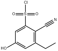 Benzenesulfonyl chloride, 2-cyano-3-ethyl-5-hydroxy- Structural