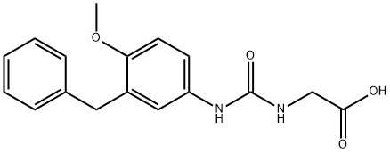 Glycine, N-[[[4-methoxy-3-(phenylmethyl)phenyl]amino]carbonyl]- Structural