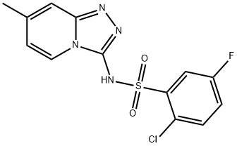 Benzenesulfonamide, 2-chloro-5-fluoro-N-(7-methyl-1,2,4-triazolo[4,3-a]pyridin-3-yl)- Structural