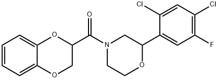 Methanone, [2-(2,4-dichloro-5-fluorophenyl)-4-morpholinyl](2,3-dihydro-1,4-benzodioxin-2-yl)- Structural