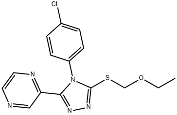 Pyrazine, 2-[4-(4-chlorophenyl)-5-[(ethoxymethyl)thio]-4H-1,2,4-triazol-3-yl]- Structural