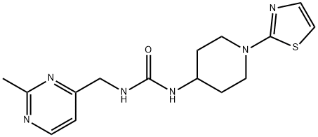 Urea, N-[(2-methyl-4-pyrimidinyl)methyl]-N'-[1-(2-thiazolyl)-4-piperidinyl]- Structural