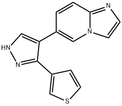 Imidazo[1,2-a]pyridine, 6-[3-(3-thienyl)-1H-pyrazol-4-yl]- Structural