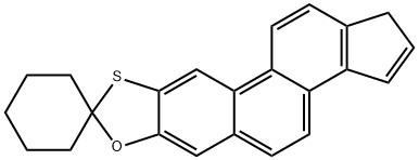Spiro[cyclohexane-1,8'-[1H]cyclopenta[7,8]phenanthro[3,2-d][1,3]oxathiole] (8CI,9CI) Structural