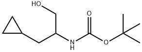 tert-Butyl N-(1-cyclopropyl-3-hydroxypropan-2-yl)carbamate Structural