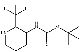 tert-Butyl (2-(trifluoromethyl)piperidin-3-yl)carbamate Structural