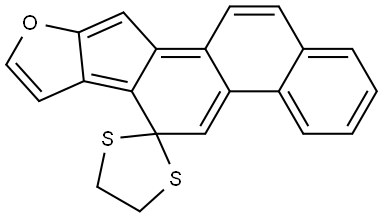 Spiro[1,3-dithiolane-2,6'-[6H]naphth[2',1':4,5]indeno[2,1-b]furan] (8CI,9CI) Structural