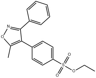 ethyl 4-(5-methyl-3-phenylisoxazol-4-yl)benzenesulfonate Structural